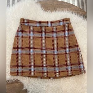 Plaid mini skirt